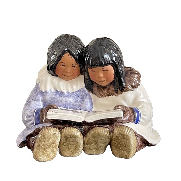 C Alan Johnson 1988 Molly and Sue Alaskan Eskimo Figurine