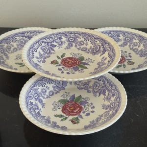 Copeland Spode MAYFLOWER 2/8772 Set of 4 Fruit Dessert Bowls- 5 5/8"
