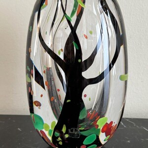 Kosta Boda Vicke Lindstrand (1904-1983) Autumn Tree Design Art Glass Vase #41753