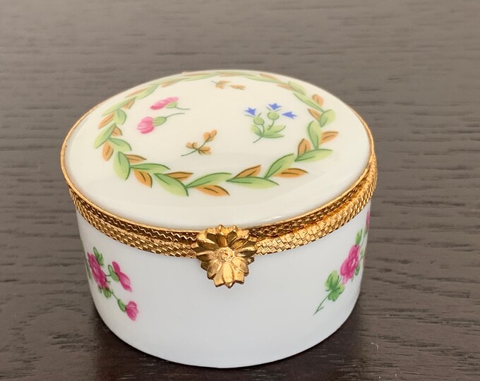 Limoges Castel France Porcelain Trinket Box Etsy