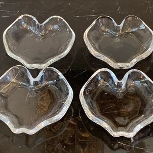 Baccarat Crystal COEUR Heart Shape Dishes Set of 4