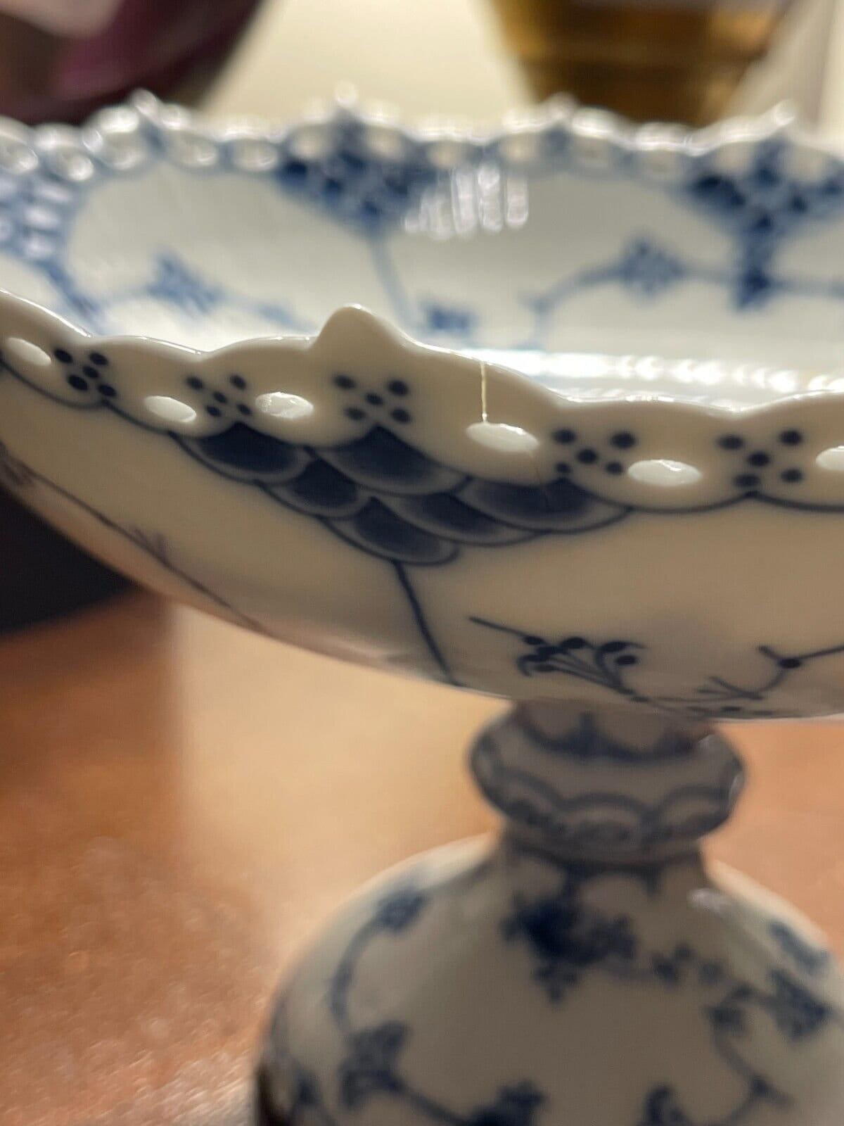 ロイヤルコペンハーゲン 磁器 ブルーフルーテッド フルレース ケーキ皿