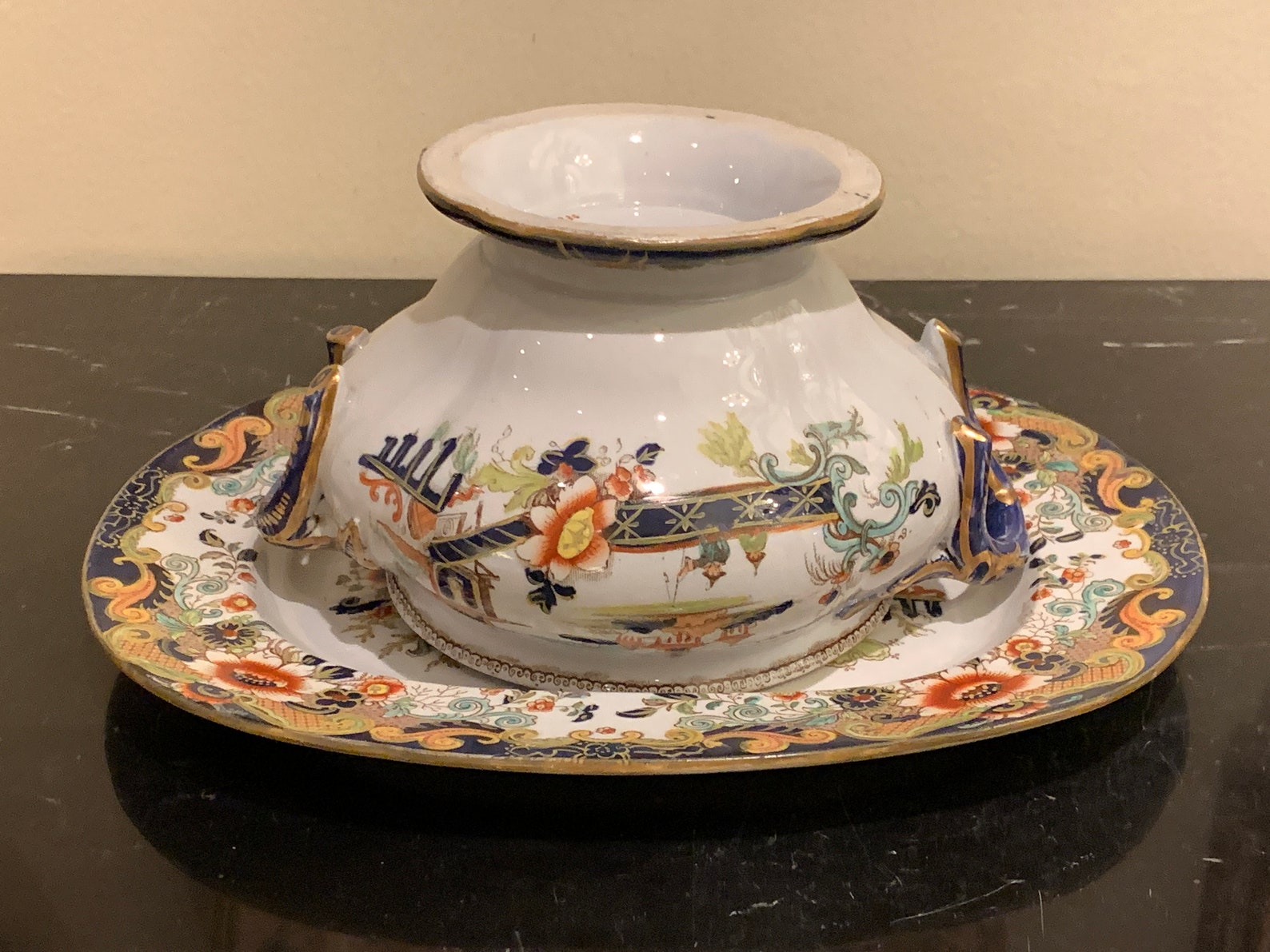 Antique Real Ironstone China Bowl and Plate | Etsy