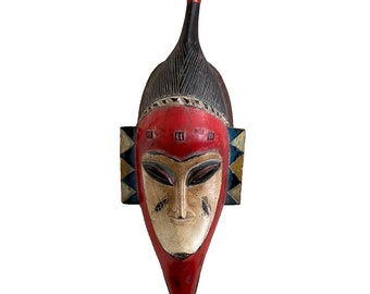 Vintage African Tribal Wooden Art Mask