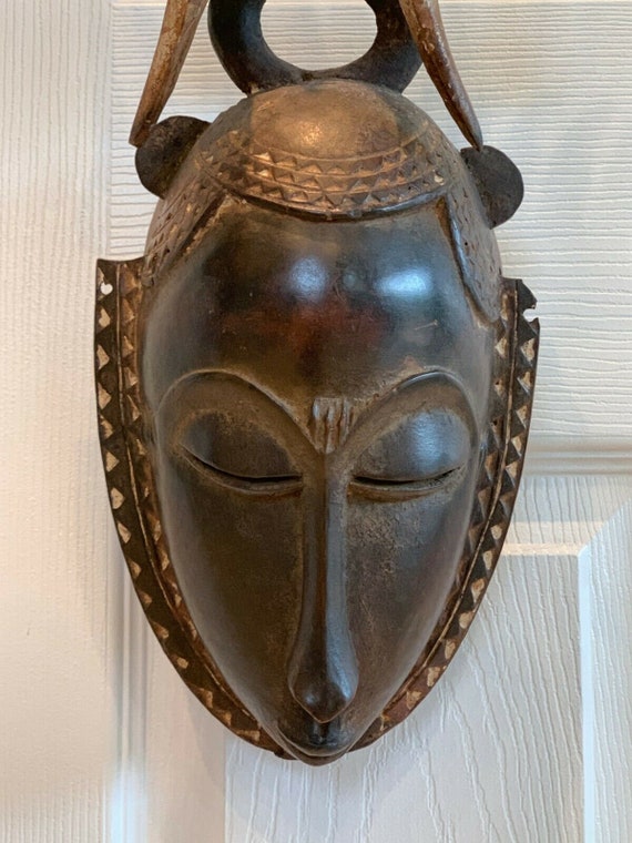 赤字超特価，最新作】 アフリカ バッサ族 マスク 木彫 オブジェ