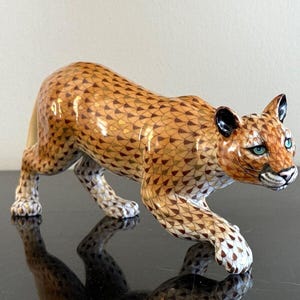 Herend Mountain Lion Limited Edition 48/175 Porcelain Figurine