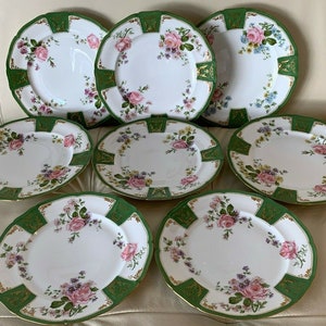 Antique Limoges Depose C. Ahrenfeldt France Roses Floral 9.5" Plates Set of 8