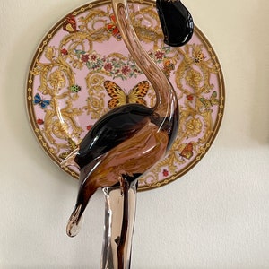 Original Ermanno Nason Murano Flamingo Art Glass Sculpture 20" High