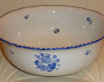 Antique Bohemia Pottery Serving Bowl 3 3/4" Tall By 10" Wide