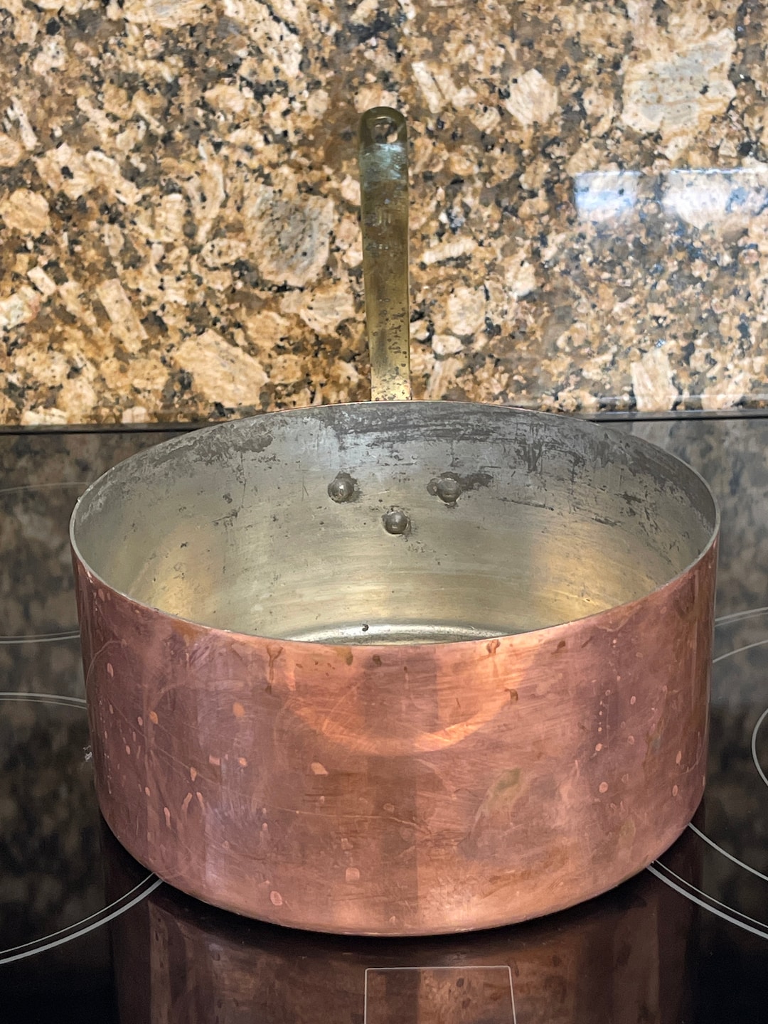 OLDMOUNTAIN 480深型 COPPER BRASS STAINLESS Vintage Havard Large French Copper Sauce Pan With Brass Handle - Etsy