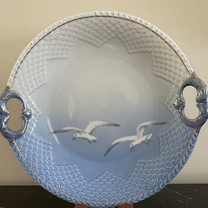 Vintage Bing and Grondahl B&G 1952-1957 Seagull Handled Cake Plate