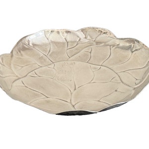 Tiffany & Co Makers 9.5" Sterling Silver Cabbage Lettuce Leaf Tray 501 Grams *