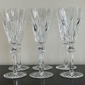 Vintage Waterford Crystal Shandon Cut Set of 6 Fluted Champagne Glasses