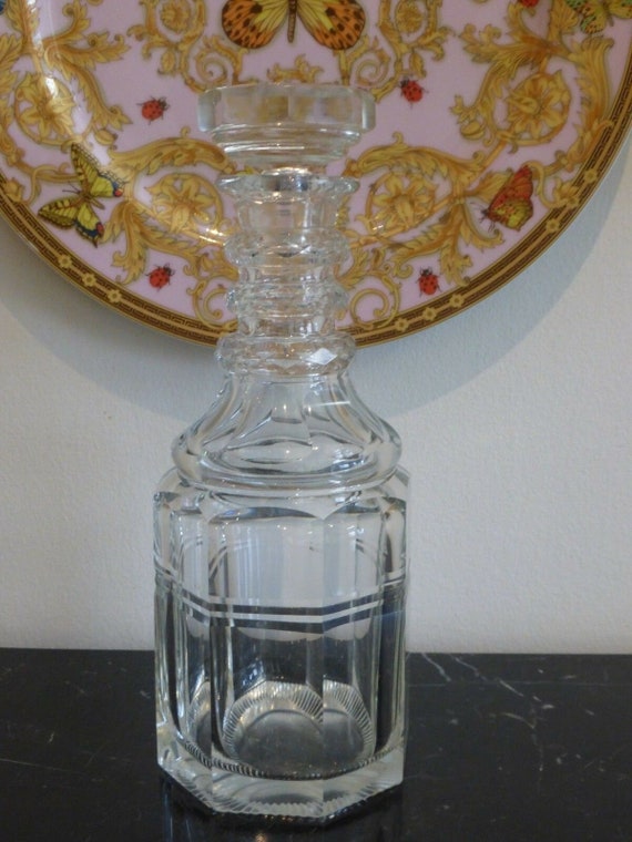 Vintage Nicely Cut Glass Decanter Etsy