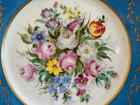 Selb Bavaria Germany Heinrich Blue Floral Dinner Plate - Etsy