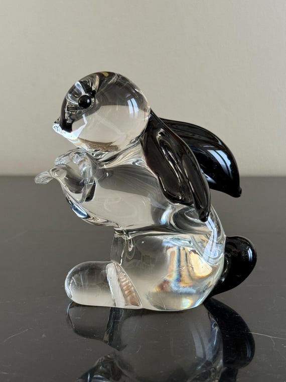 Vintage Archimede Seguso Italian Murano Glass Rabbit Figurine