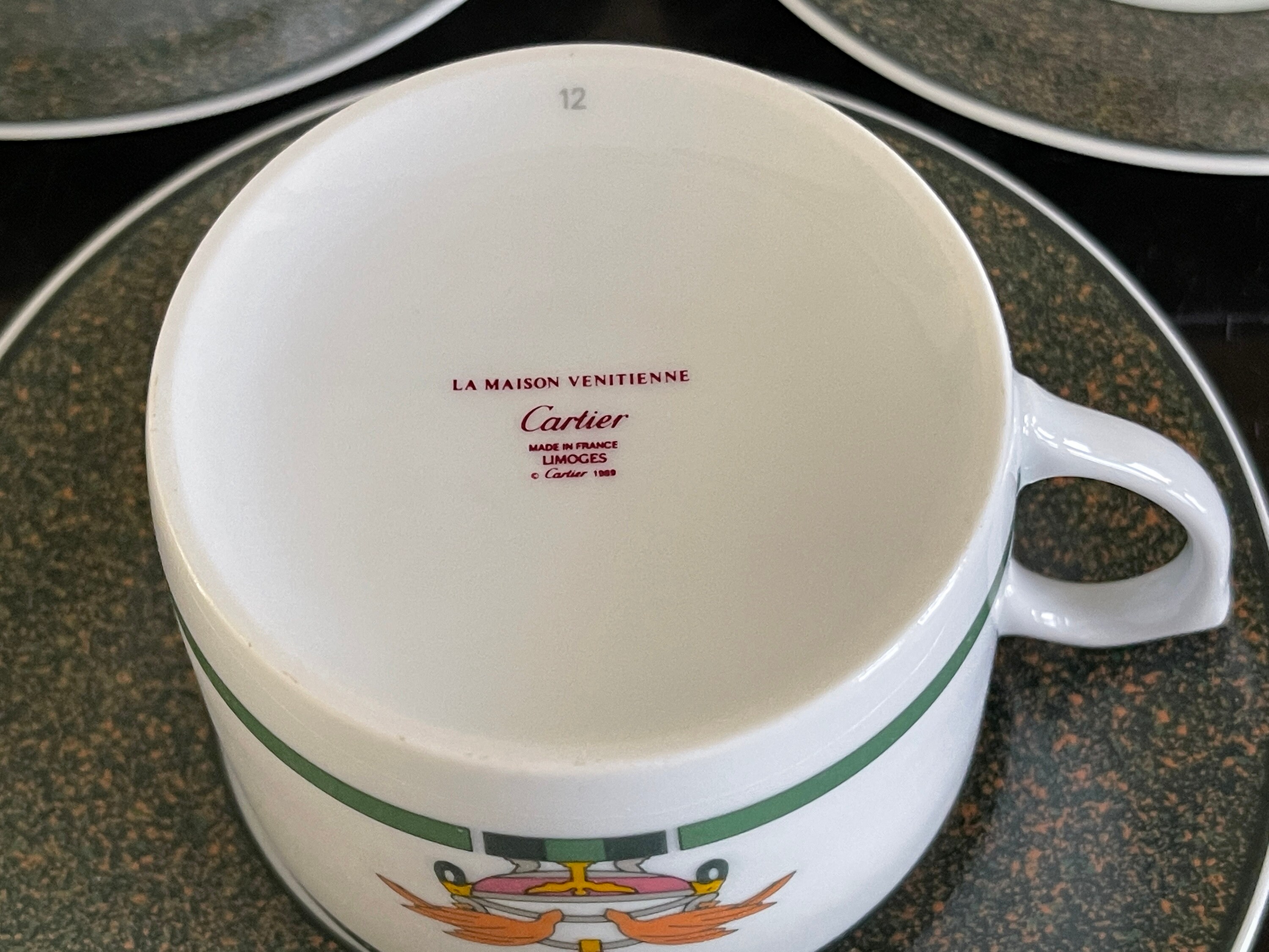 Cartier La Maison Venitienne Limoges Porcelain Jade Pattern