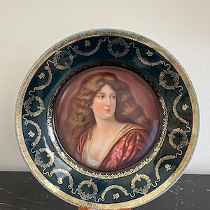 Vintage Austrian Royal Vienna Cabinet Portrait Plate
