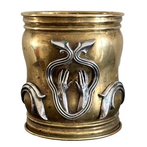 Dudik Swed Jerusalem L. Edition Master Hand Washing Brass & Sterling Silver Cup