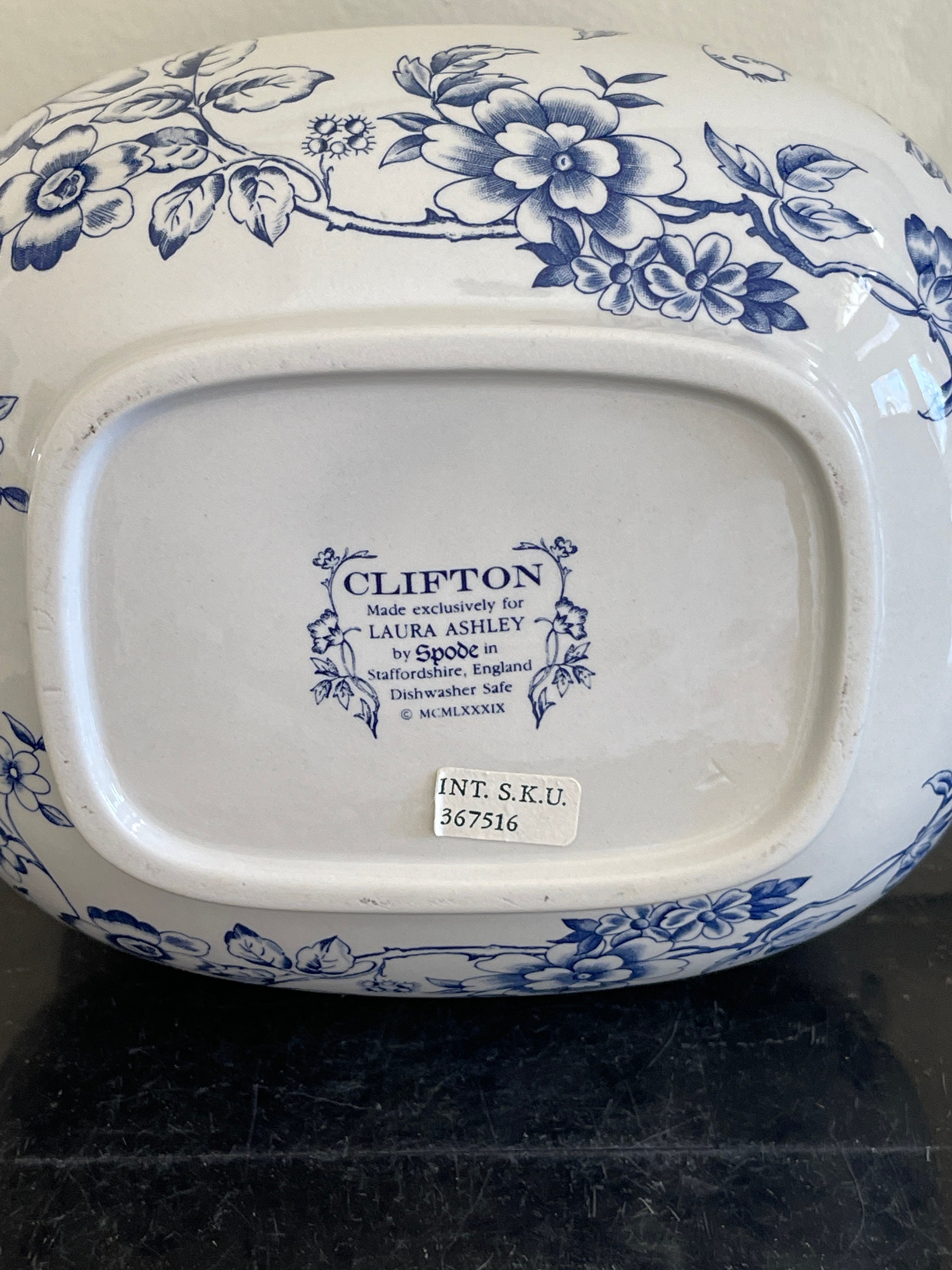 Spode Clifton Blue Floral Pattern Teapot Made Exclusively for Etsy