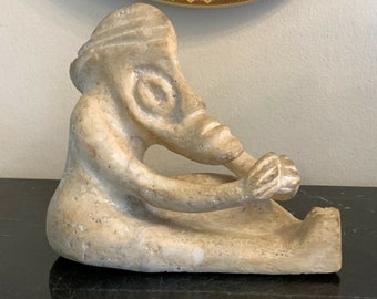 Antique Stone Carving Primitive Folk Artifact Sculpture