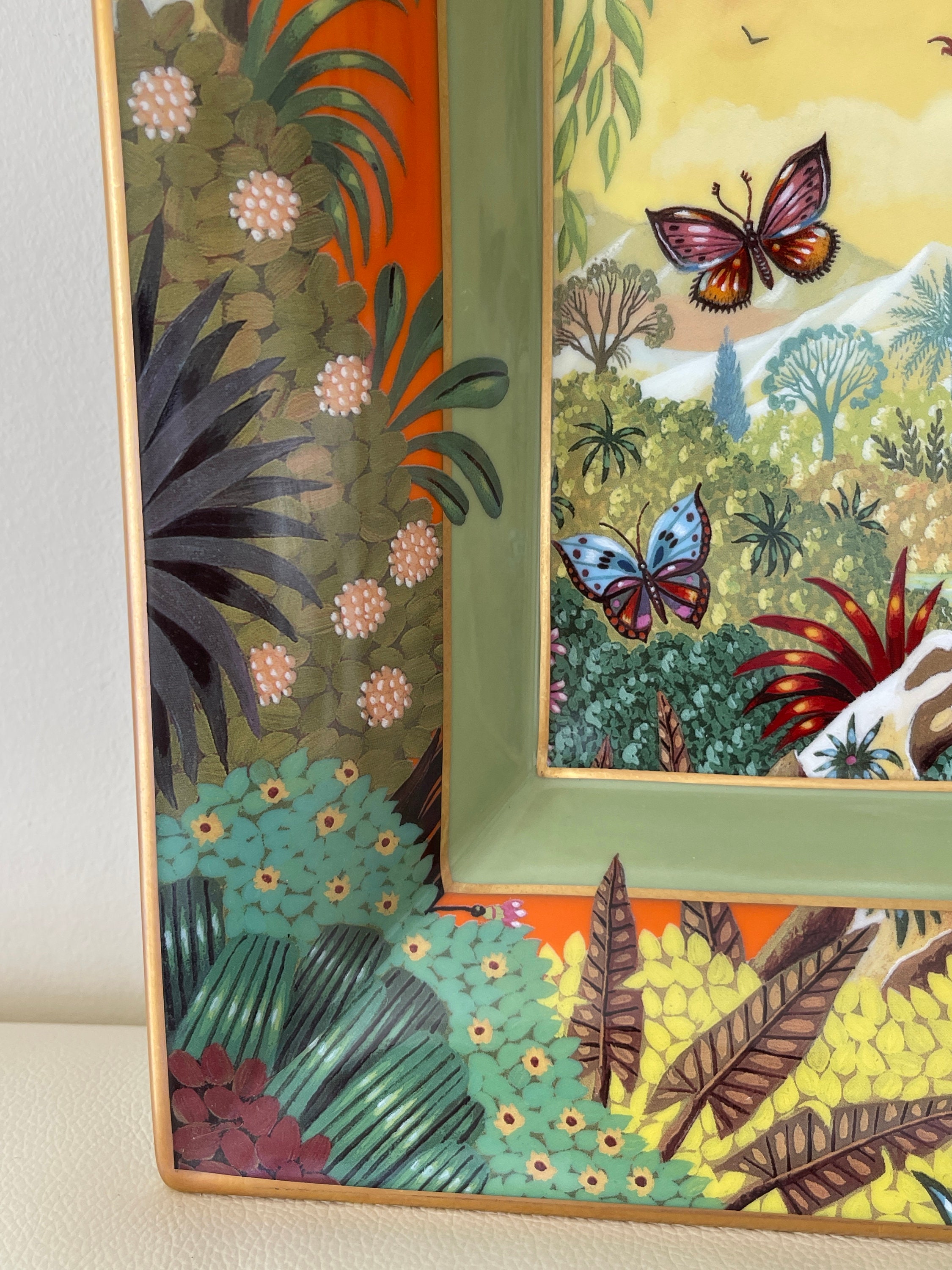 Cendrier Haviland Limoges – Collection Le Bestiaire, Alain Thomas, Motif Perroquet
