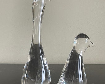 Daum Crystal France Ducks Birds Figurines - Etsy