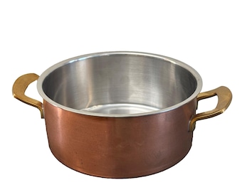極希少 スイス製 スプリング クリノックス 銅鍋 18cm 蓋・内蓋付 完品 本物のスイス製 SPRING CULINOX キャセロール銅鍋 蓋付き レストラン