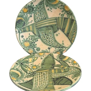 Franco Rufinelli of Assisi Pair of 8" Ceramic Wall Plates