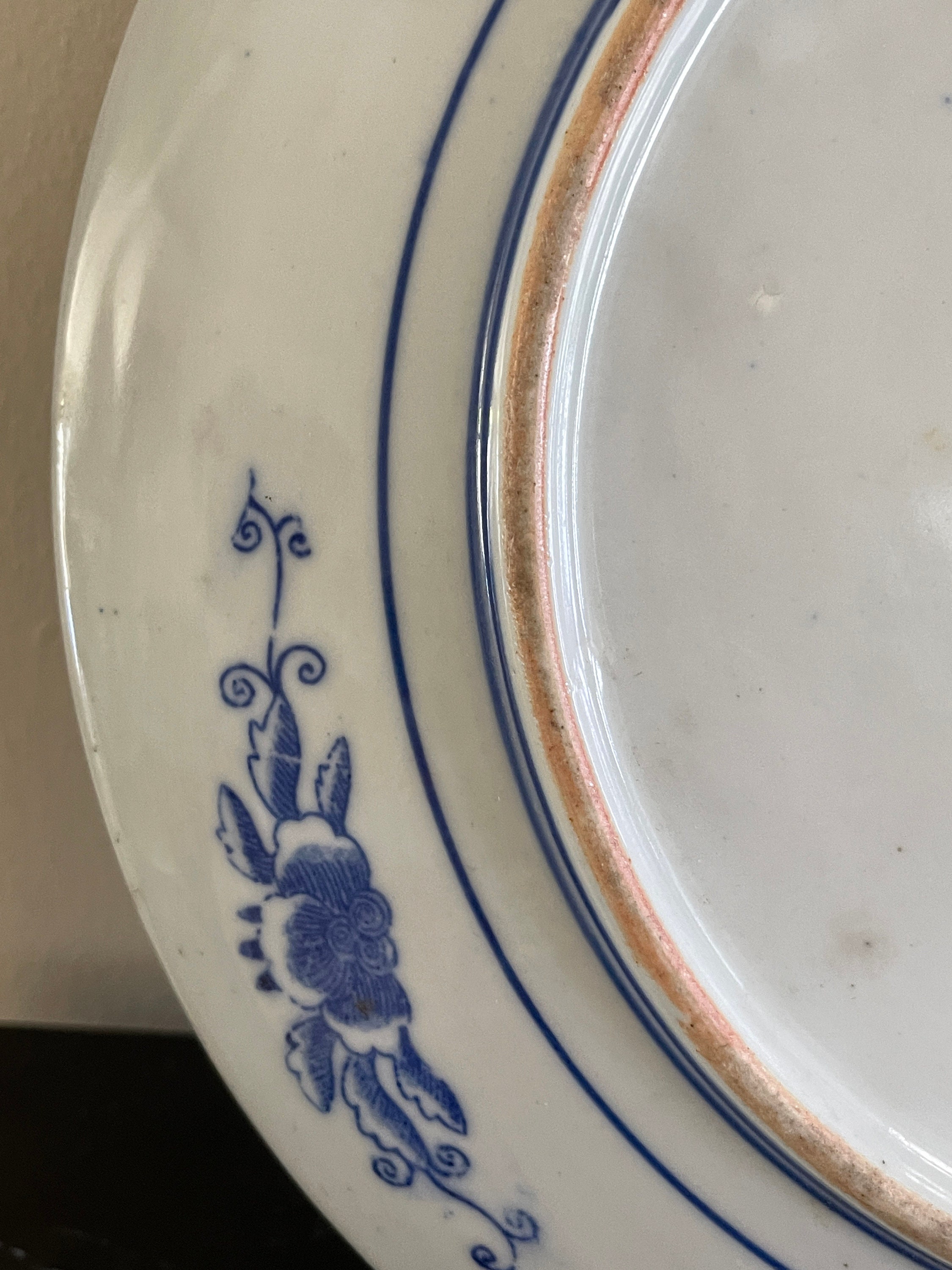 青白い風景画の陶器皿*12 アンティーク 日本製 12 インチ 青と白の風景陶器皿 - Etsy 日本