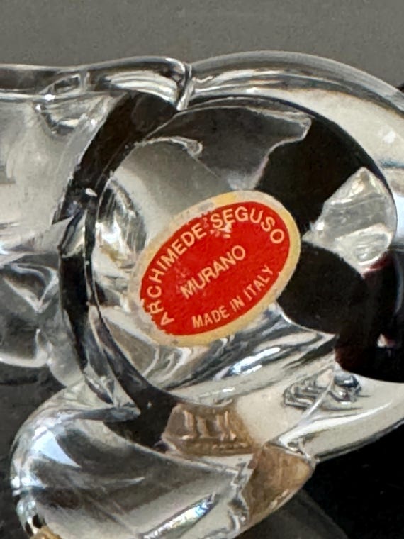 Vintage Archimede Seguso Italian Murano Glass Rabbit Figurine - Etsy