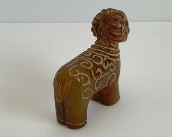 素敵な中国彫刻の石の羊の置物 - Etsy 日本