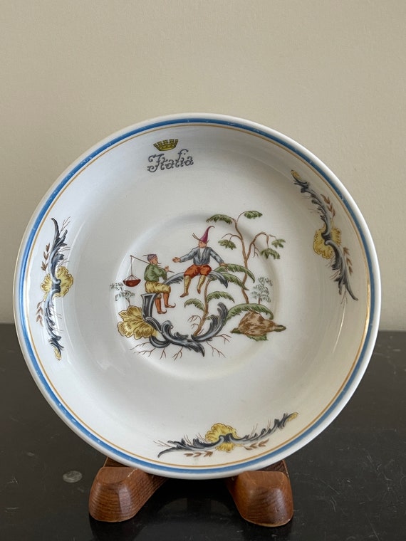 ◇Richard Ginori　colombiadi1992 コロンブス地図　皿 1940s Richard Ginori Italian Soup Bowls in 