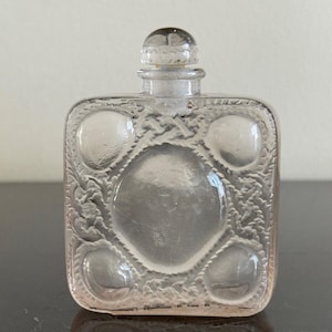 Rene Lalique 1920's Forvil Les cinq Fleurs Empty Collectible Perfume Bottle