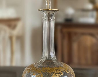 Antique French Baccarat Crystal Decanter