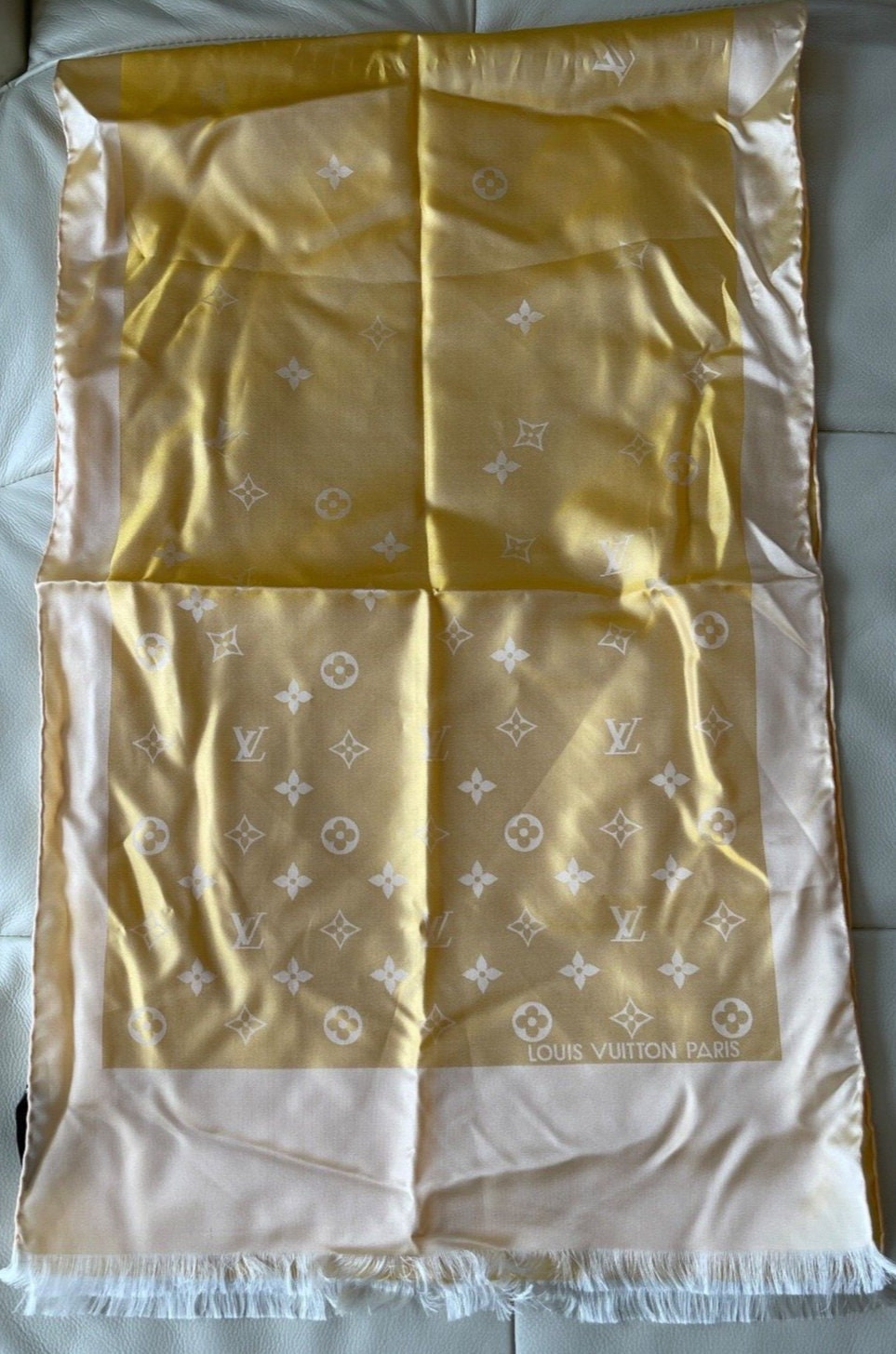 LV Print Luxury Silk Scarf - Absolutely Desi