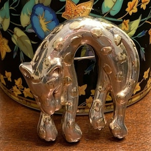 Sterling Silver .925 Panther / Leopard Brooch Pin 25 Grams