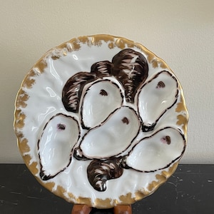 Antique Gilman Collamore Porcelain Oyster Plate