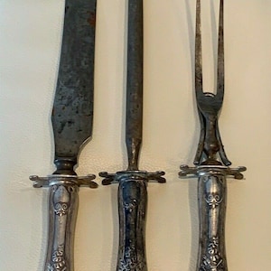 Antique Sterling Silver Carving Set