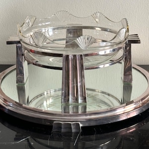 Superb French Art Deco Centerpiece with Mirror Tray