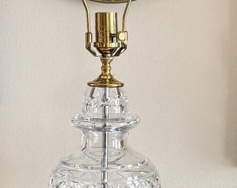 Pair of Vintage Discontinued Waterford Crystal Belline Large Lamps