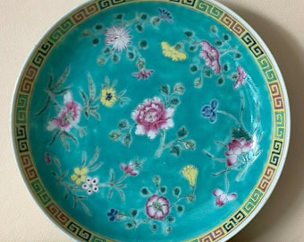 Fabulous Antique Chinese Export Deep Floral Plate