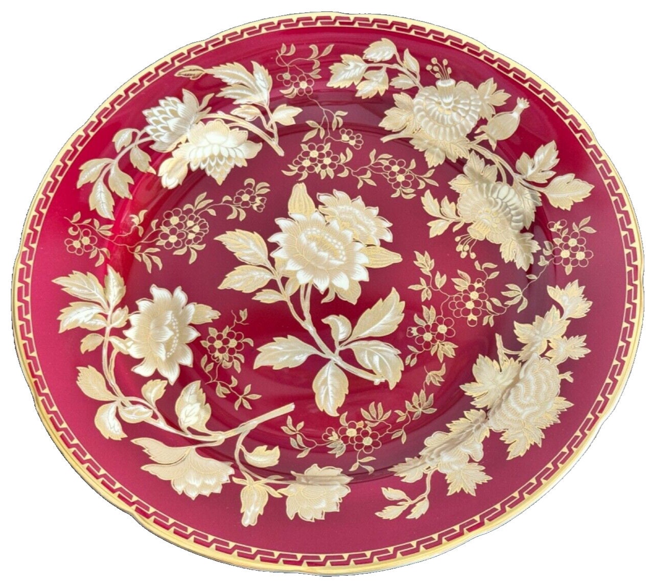 Ruby Plate Vintage Wedgwood Ruby Tonquin Gold and Red Colors 11