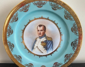 J.K.W. Zachodnioniemiecki talerz porcelanowy z portretem – Napoleon Bonaparte
