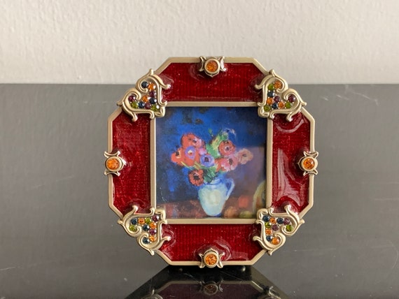 フォトフレーム JAY STRONGWATER PHOTO FRAME Amazon.com - Jay Strongwater Emery Bejeweled 4x6 Picture