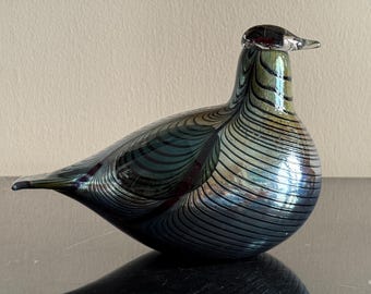 工芸品  birds oiva toikka SMEW Oiva Toikka Iittala Smew Bird Nuutjarvi Art Glass Large 8.25