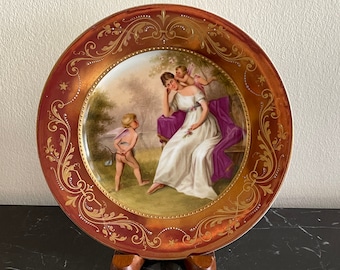Antique Royal Vienna Austrian Porcelain Plate 7 1/4