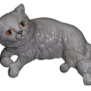 Beswick England Gray Cat Lying No 1876