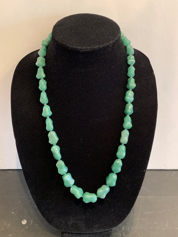 Fine Chinese Single Strand Green Jade Necklace With Silver - Etsy