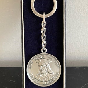 Camusso Peru Sterling Silver 1958 Inca Chief Capac Yupanqui Keychain 30 Grams